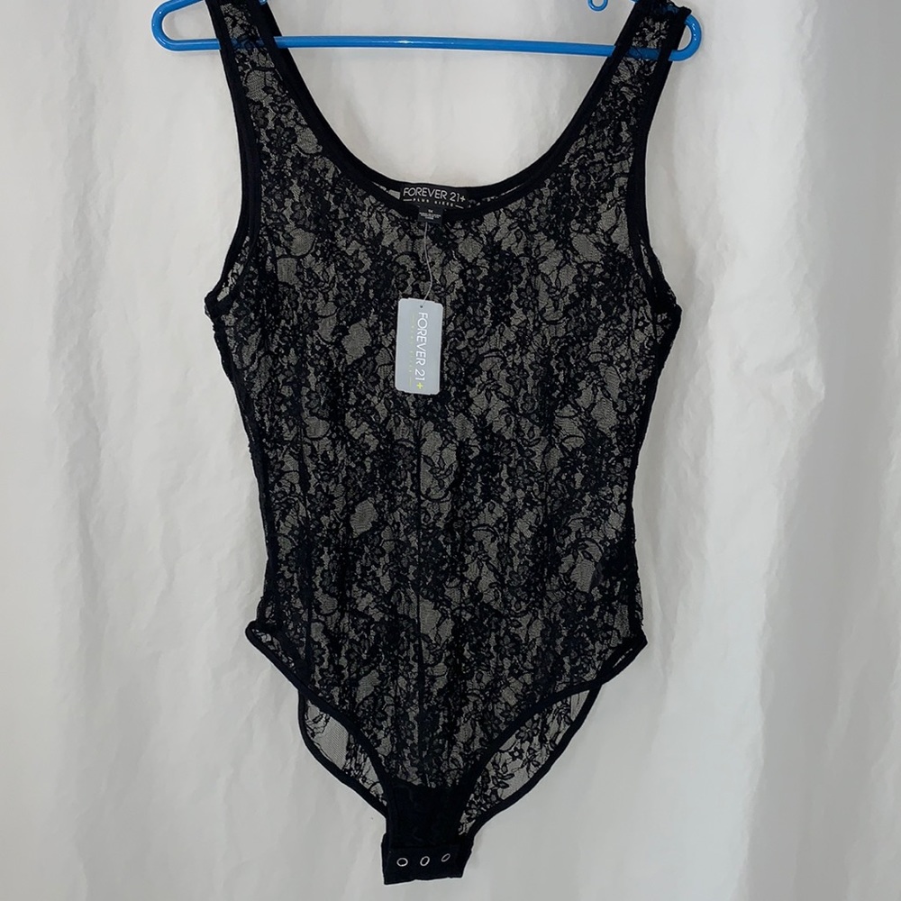 1x Forever 21+ Plus Size Sheer Bodysuit